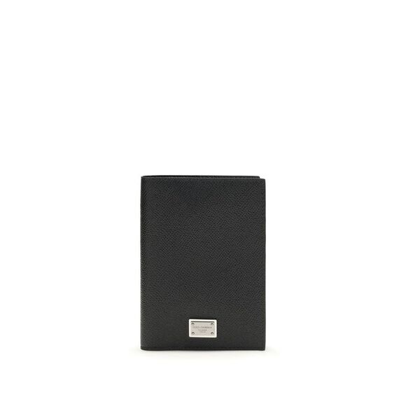 Dolce & Gabbana Black Calf Leather Bos Taurus Men's Wallet